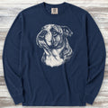 English Bulldog Loyalty Long Sleeve Tee - True Navy