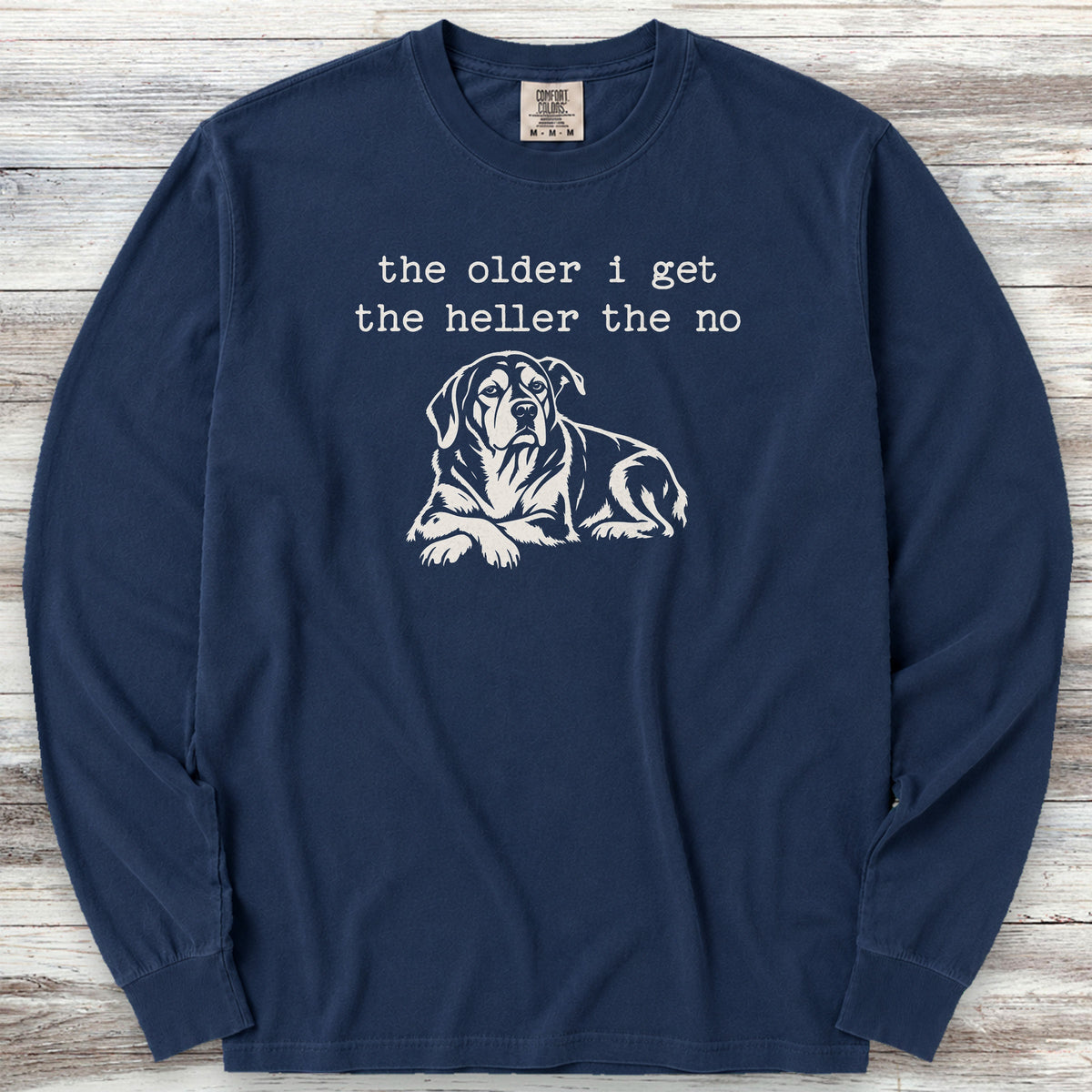 Hell No Long Sleeve Tee - True Navy