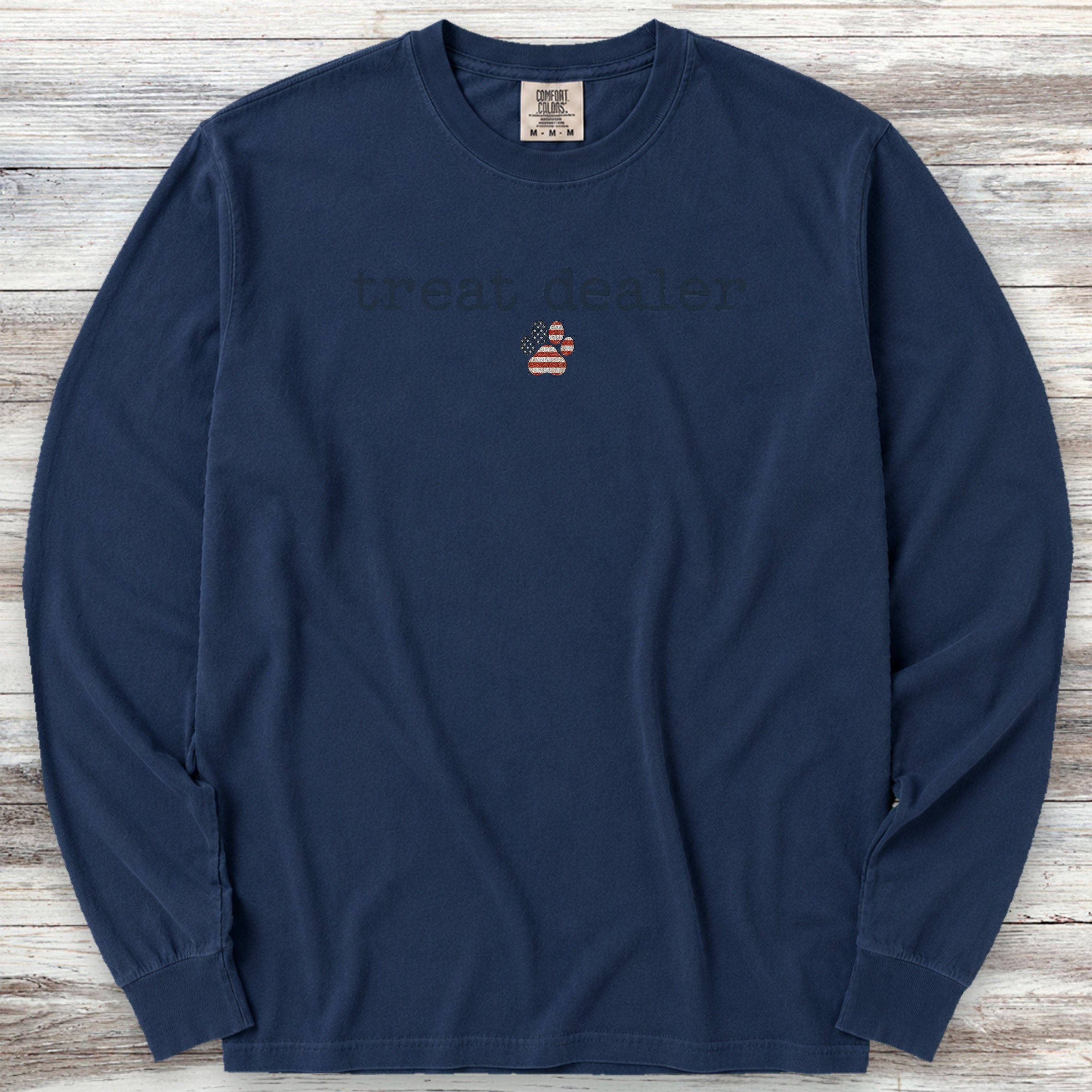 Vintage Treat Dealer USA Long Sleeve Tee - True Navy