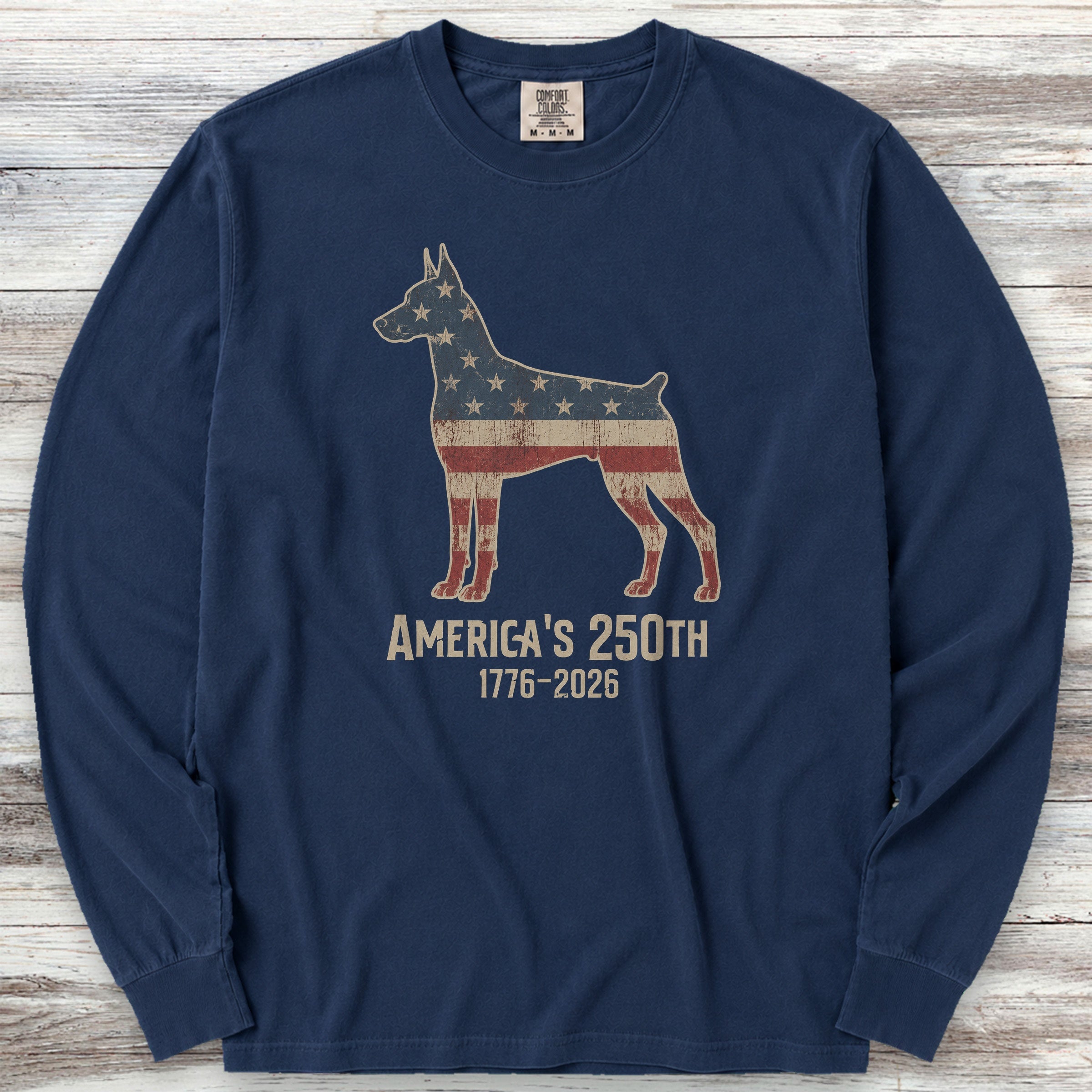 Doberman 250 Long Sleeve Tee - True Navy