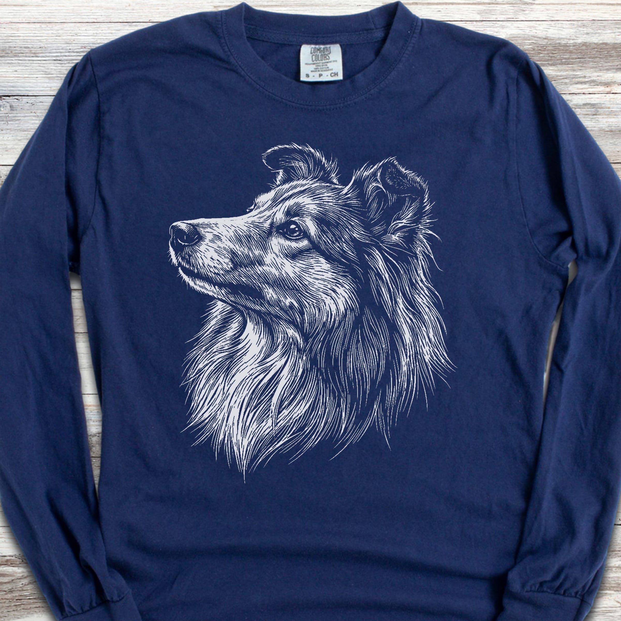 Shetland Sheepdog Loyalty Long Sleeve Tee - True Navy