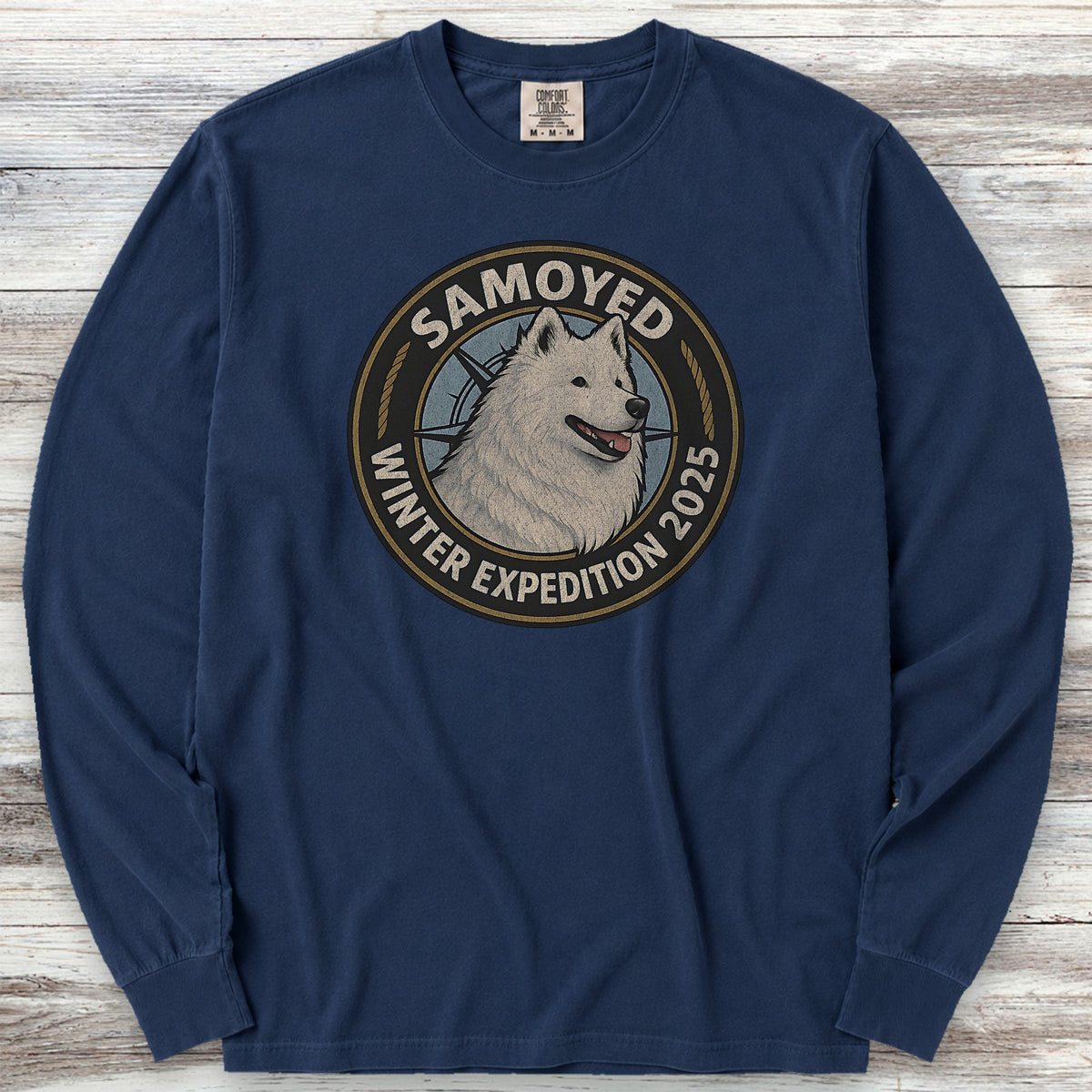 Samoyed Winter Expedition 2025 Long Sleeve Tee - True Navy