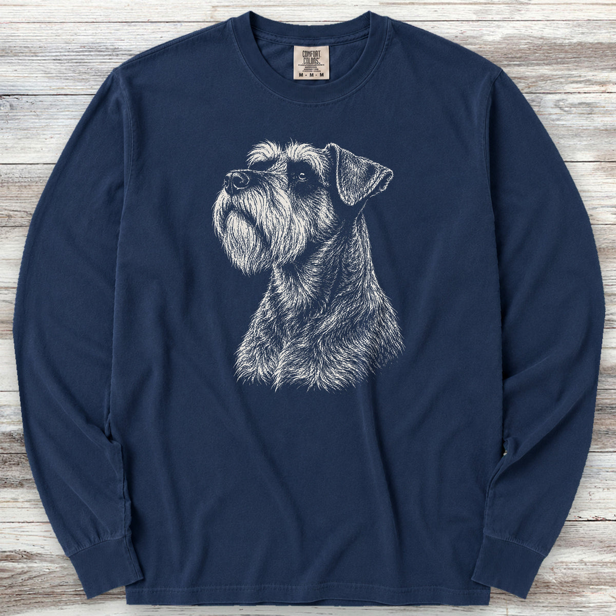 Schnauzer Loyalty Long Sleeve Tee - True Navy