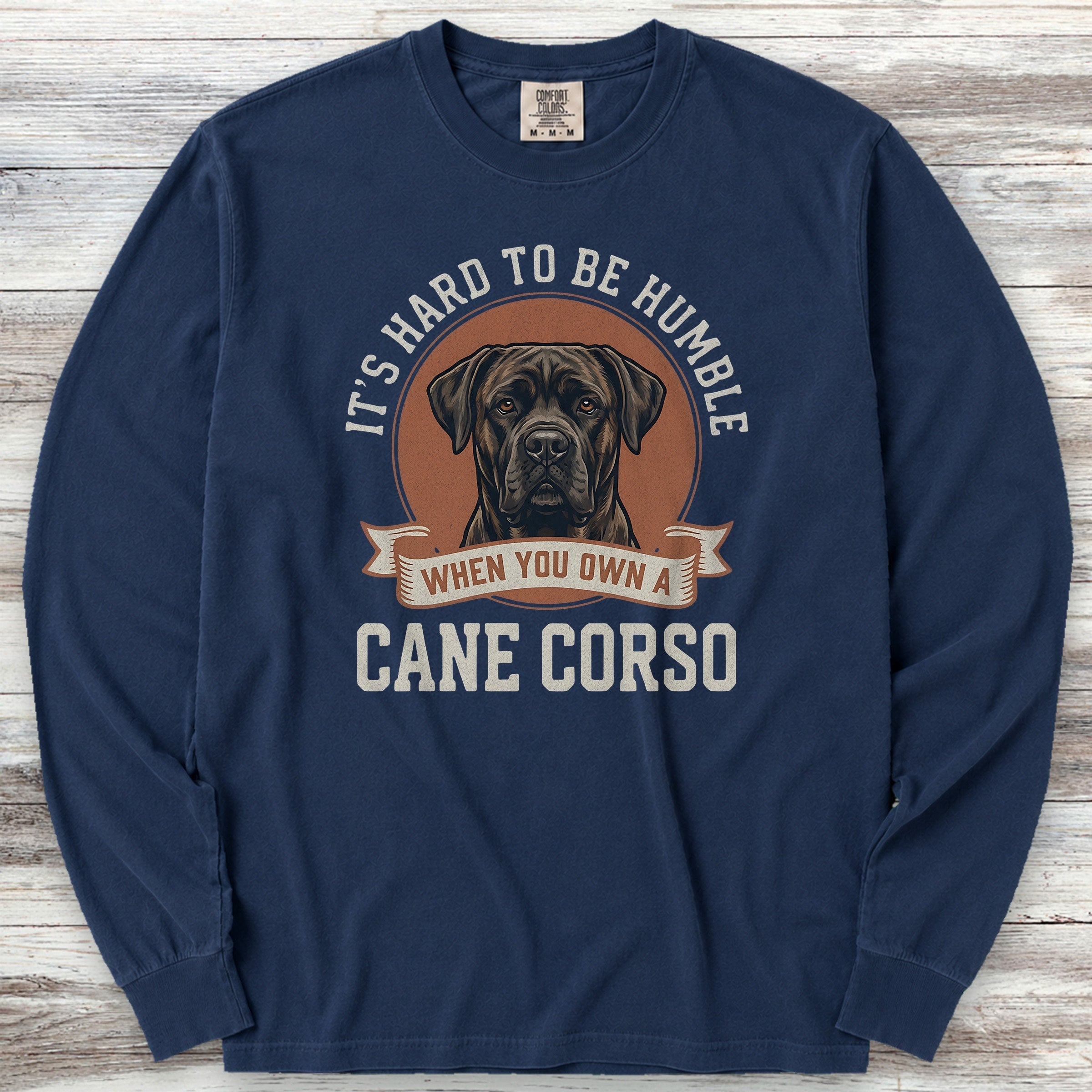 Cane Corso Humble Long Sleeve Tee - True Navy