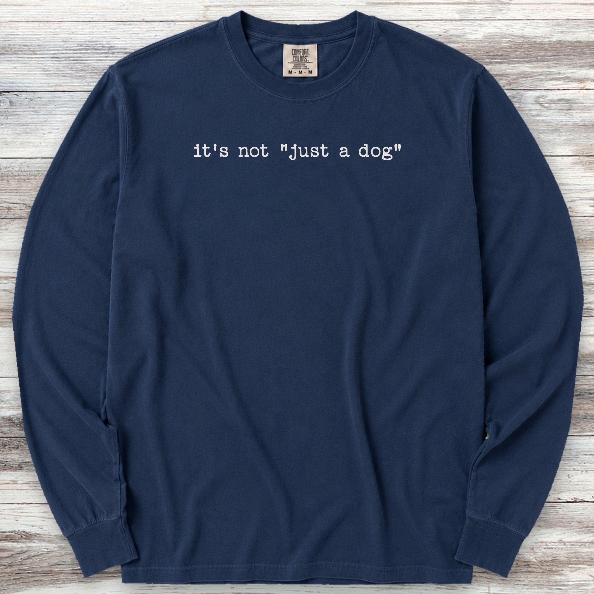 vintage not just a dog Long Sleeve Tee - True Navy