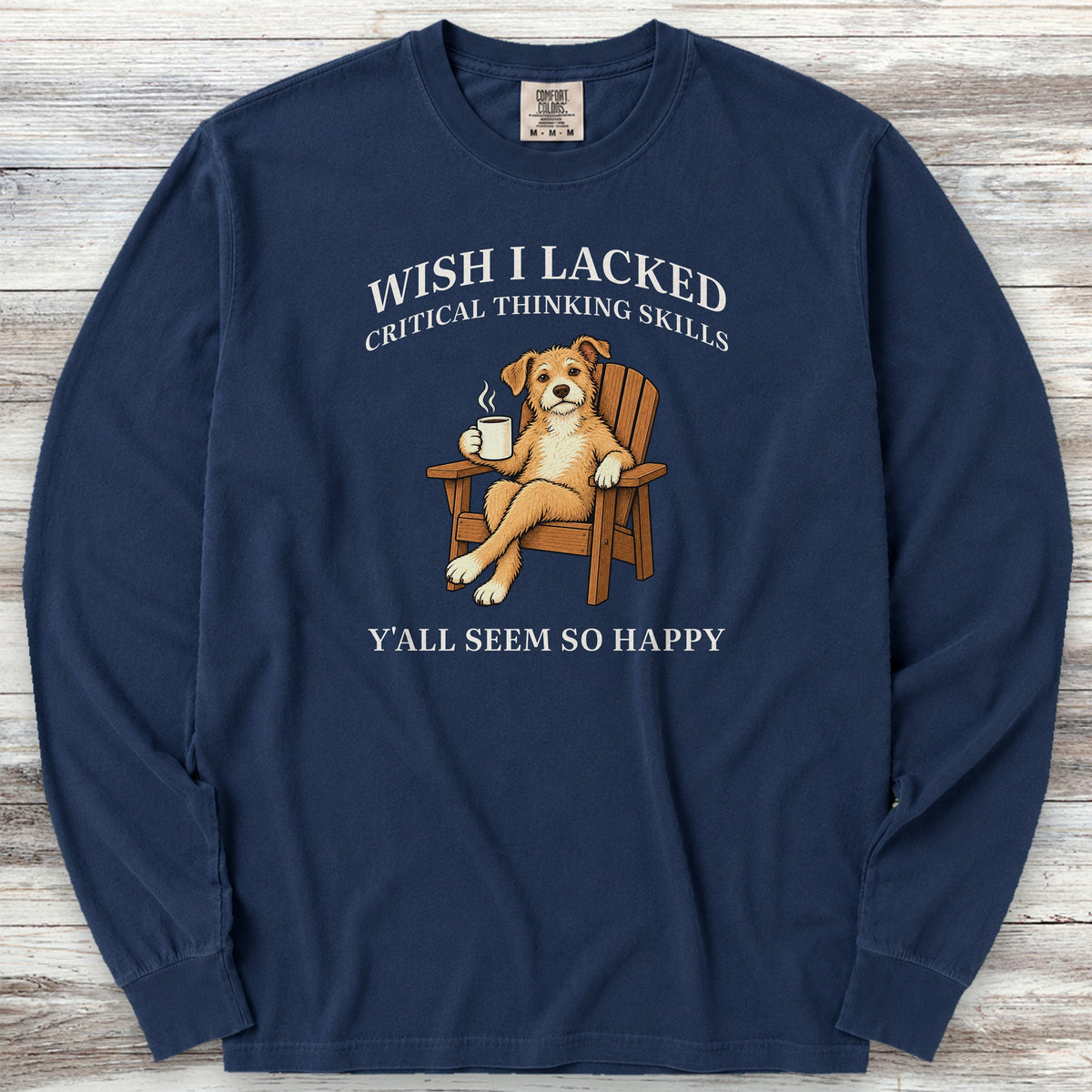 Critical Thinking Skills Long Sleeve Tee - True Navy