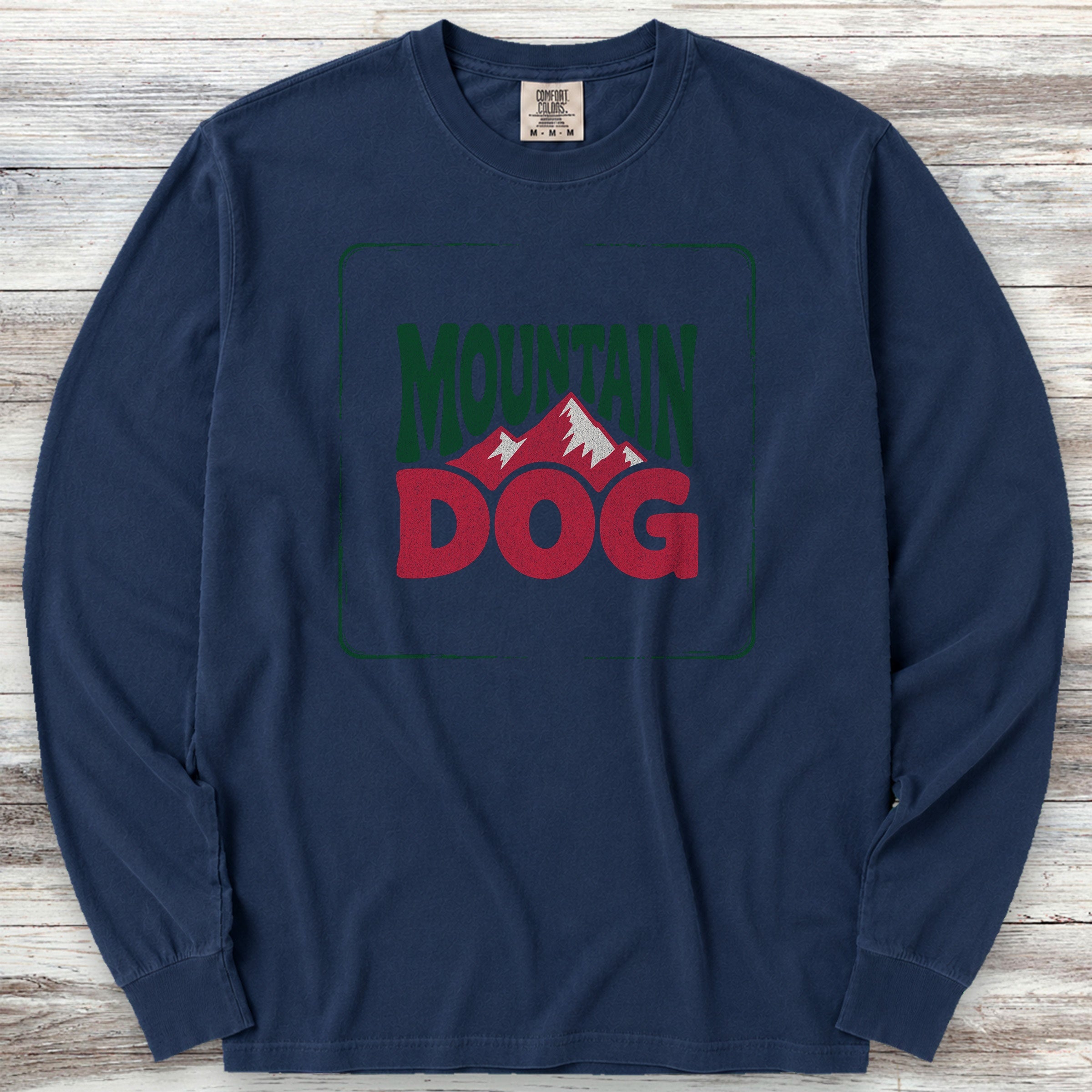 Mountain Dog Long Sleeve Tee - True Navy
