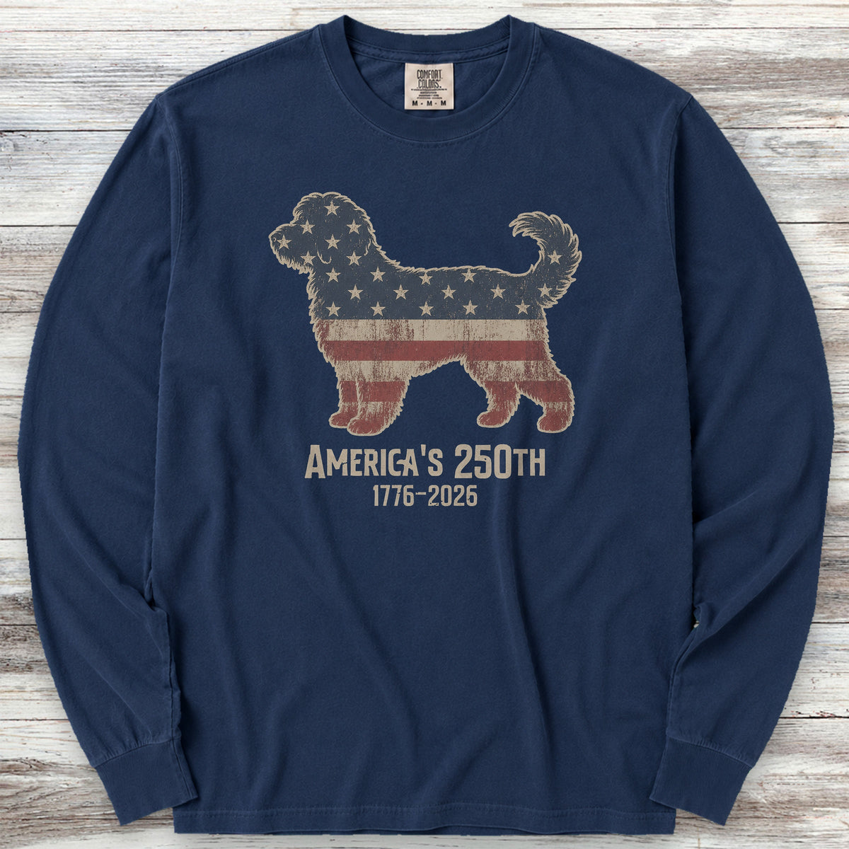 Aussiedoodle 250 Long Sleeve Tee - True Navy