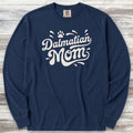 Dalmatian Groovy Mom Long Sleeve Tee - True Navy