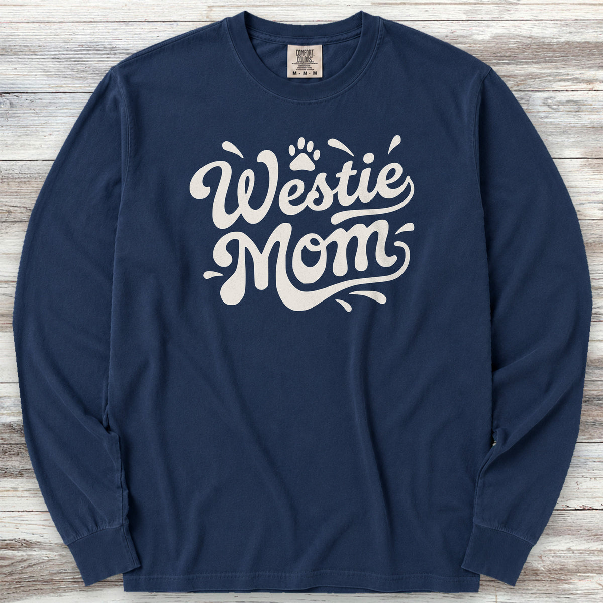 West Highland Groovy Mom Long Sleeve Tee - True Navy