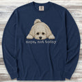 Maltipoo Nope Long Sleeve Tee - True Navy