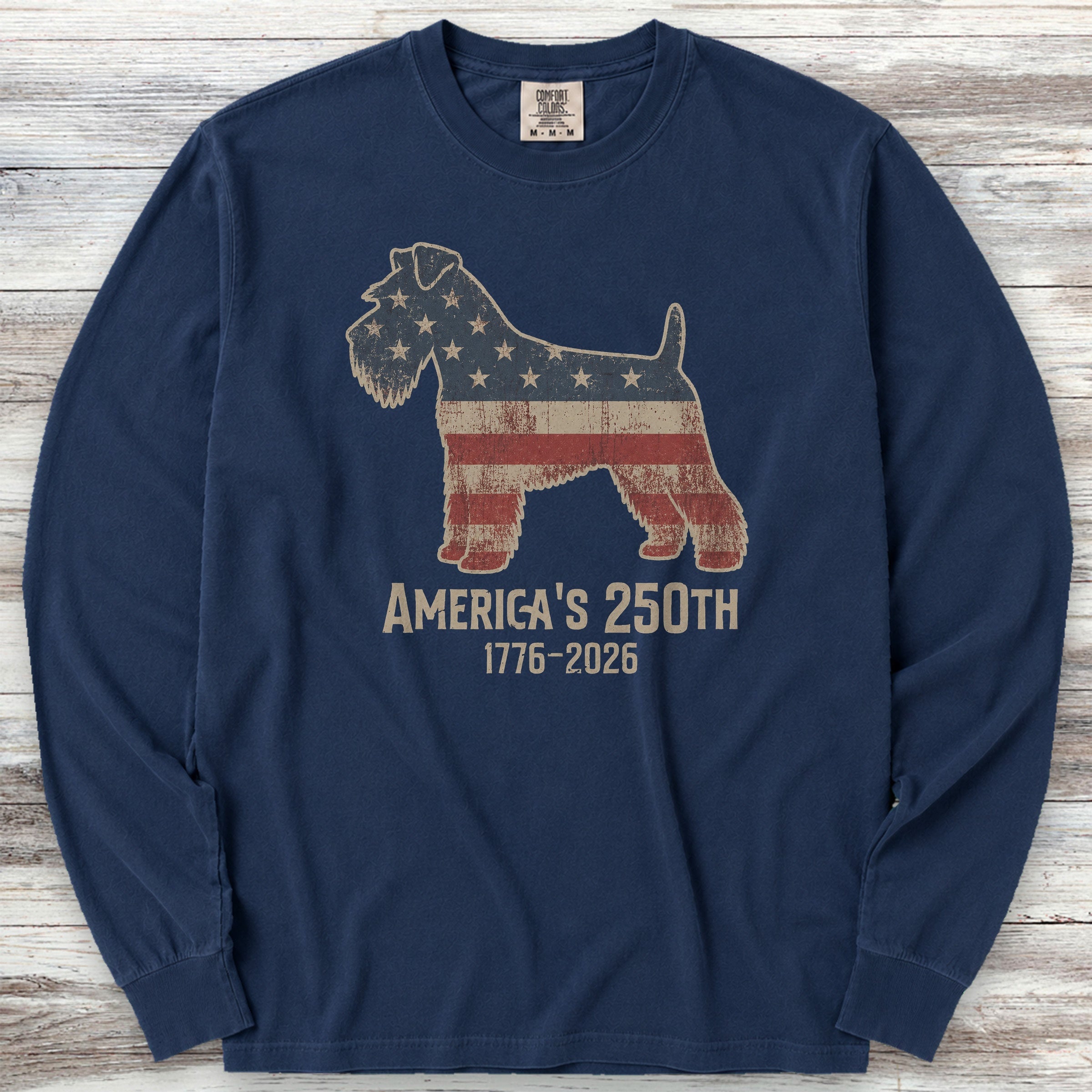 Schnauzer 250 Long Sleeve Tee - True Navy