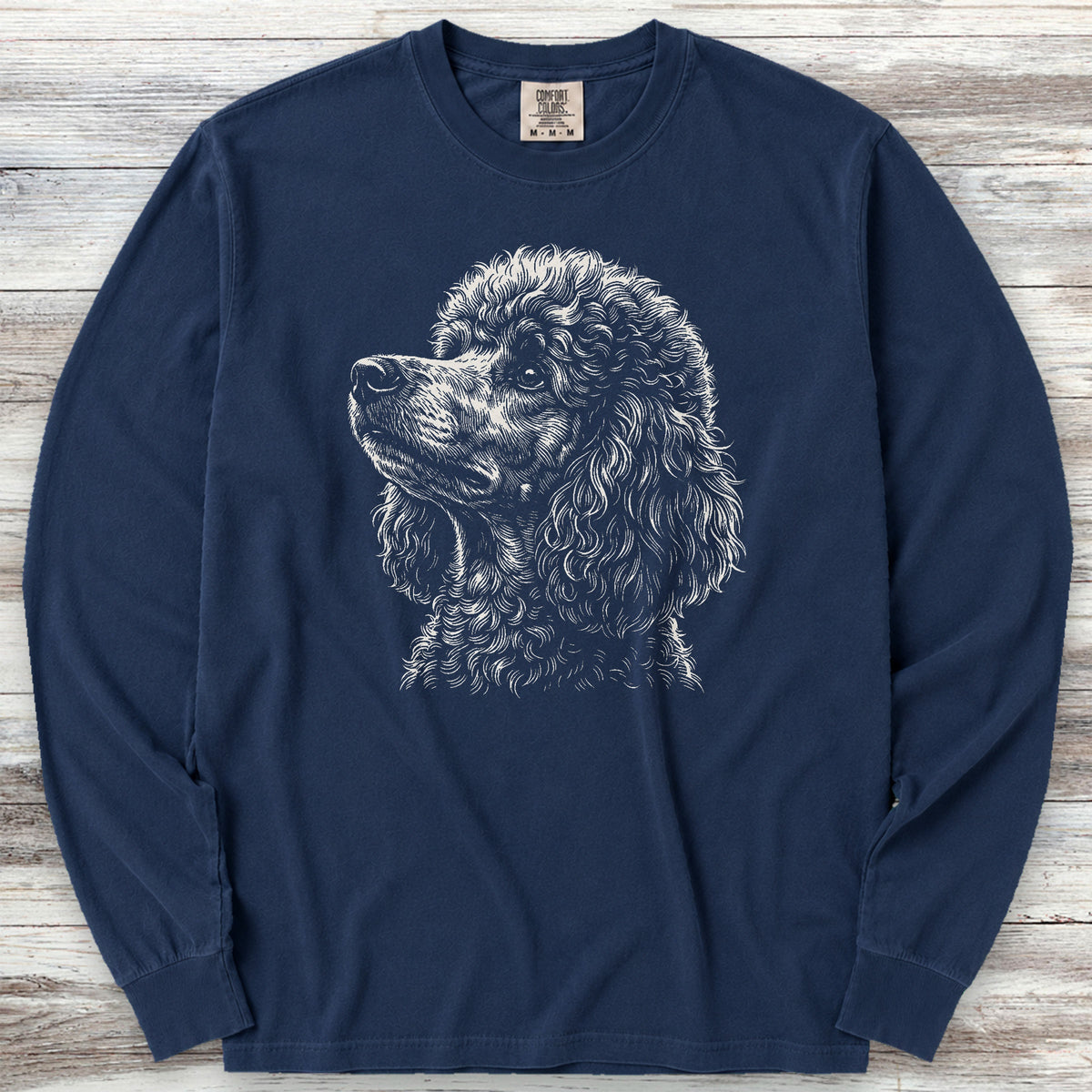 Poodle Loyalty Long Sleeve Tee - True Navy