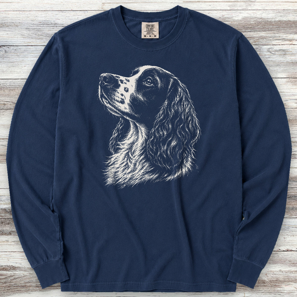 English Springer Spaniel Loyalty Long Sleeve Tee - True Navy