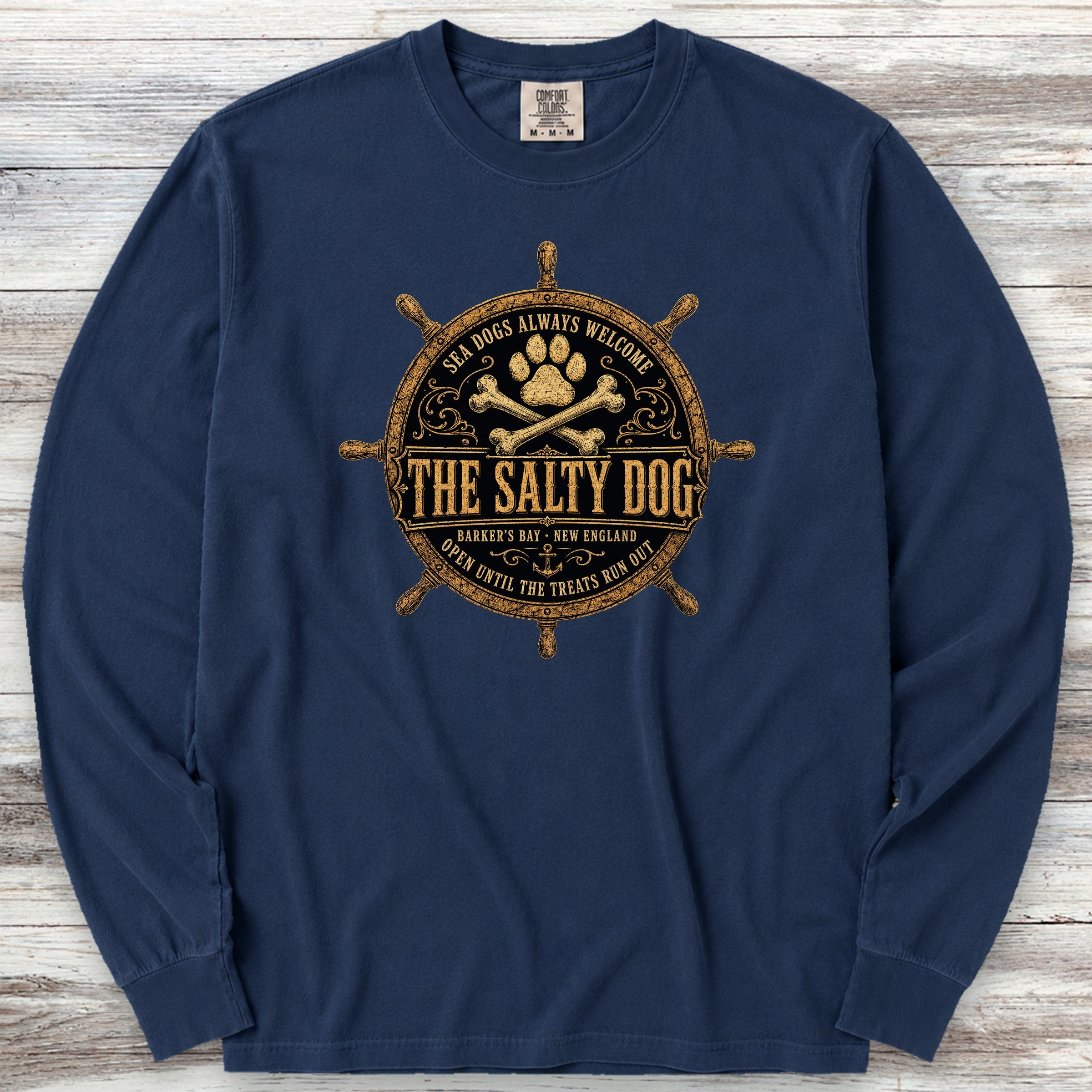 The Salty Dog Long Sleeve Tee - True Navy
