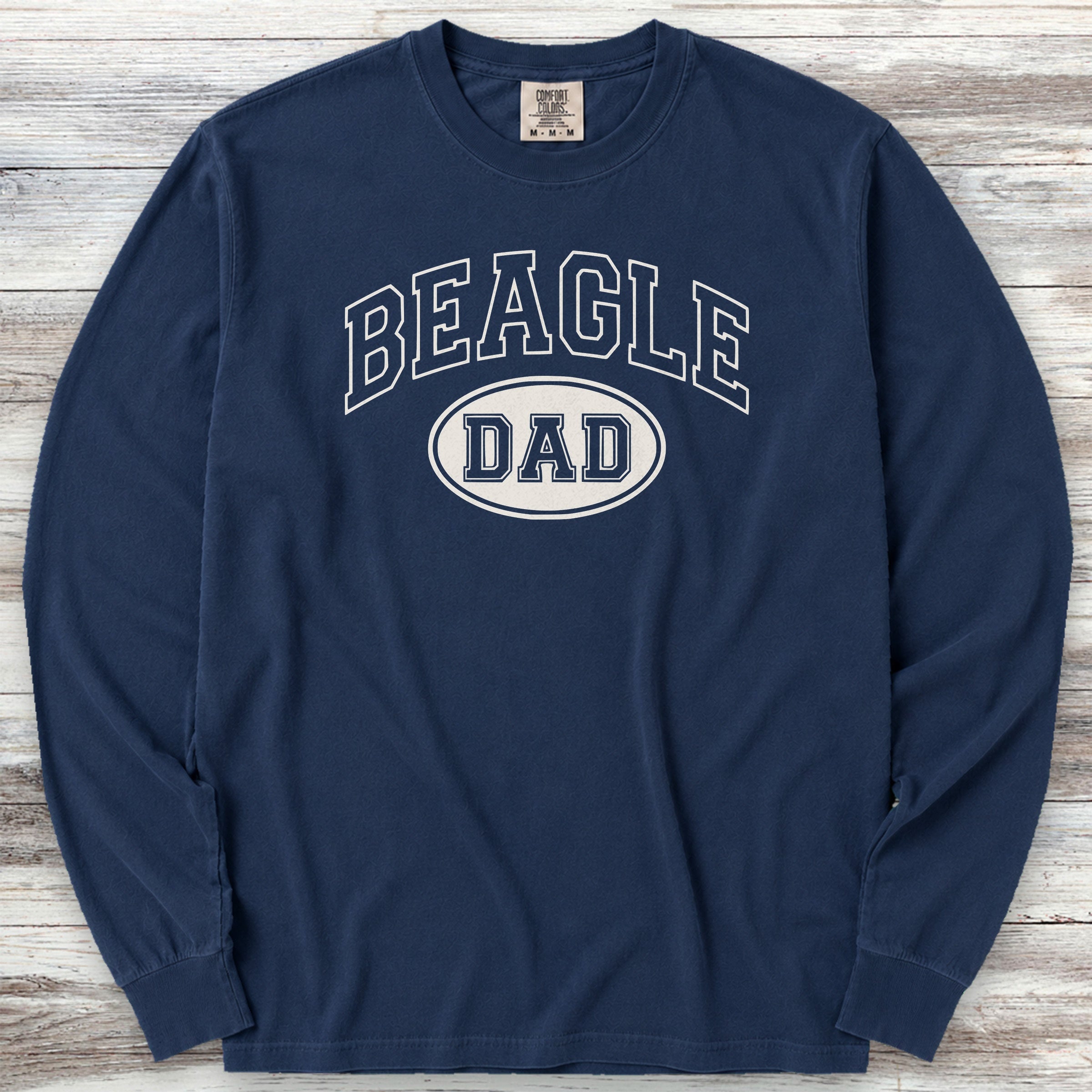 Beagle Dad Long Sleeve Tee - True Navy