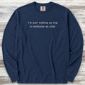 Alibi Dog Walk Long Sleeve Tee - True Navy
