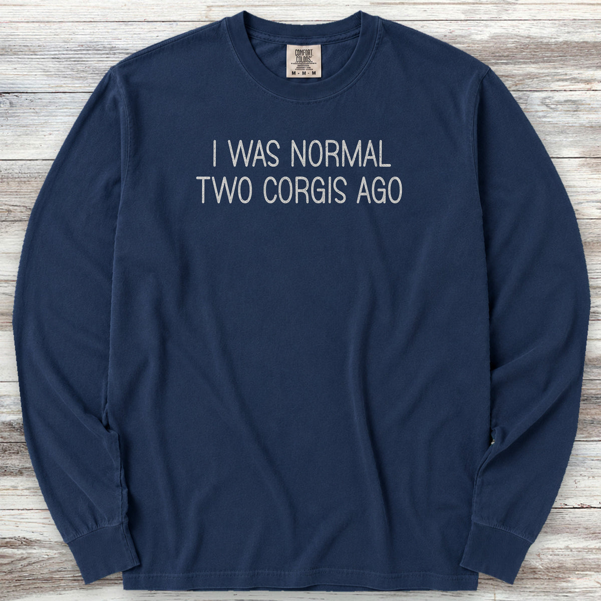 Corgi Normal Long Sleeve Tee - True Navy