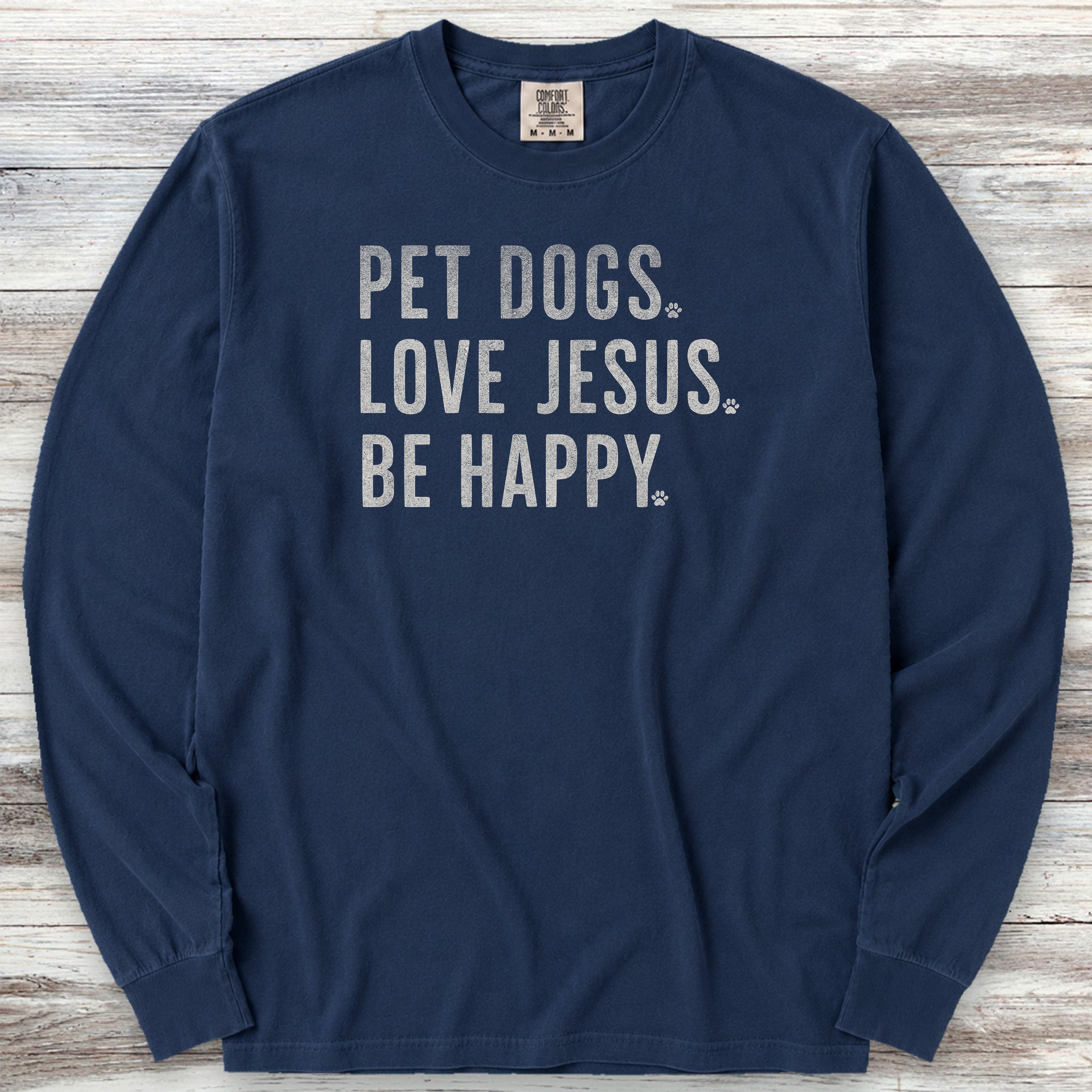 Love Jesus Long Sleeve Tee - True Navy