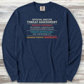 Shetland Sheepdog Threat Assessment Long Sleeve Tee - True Navy