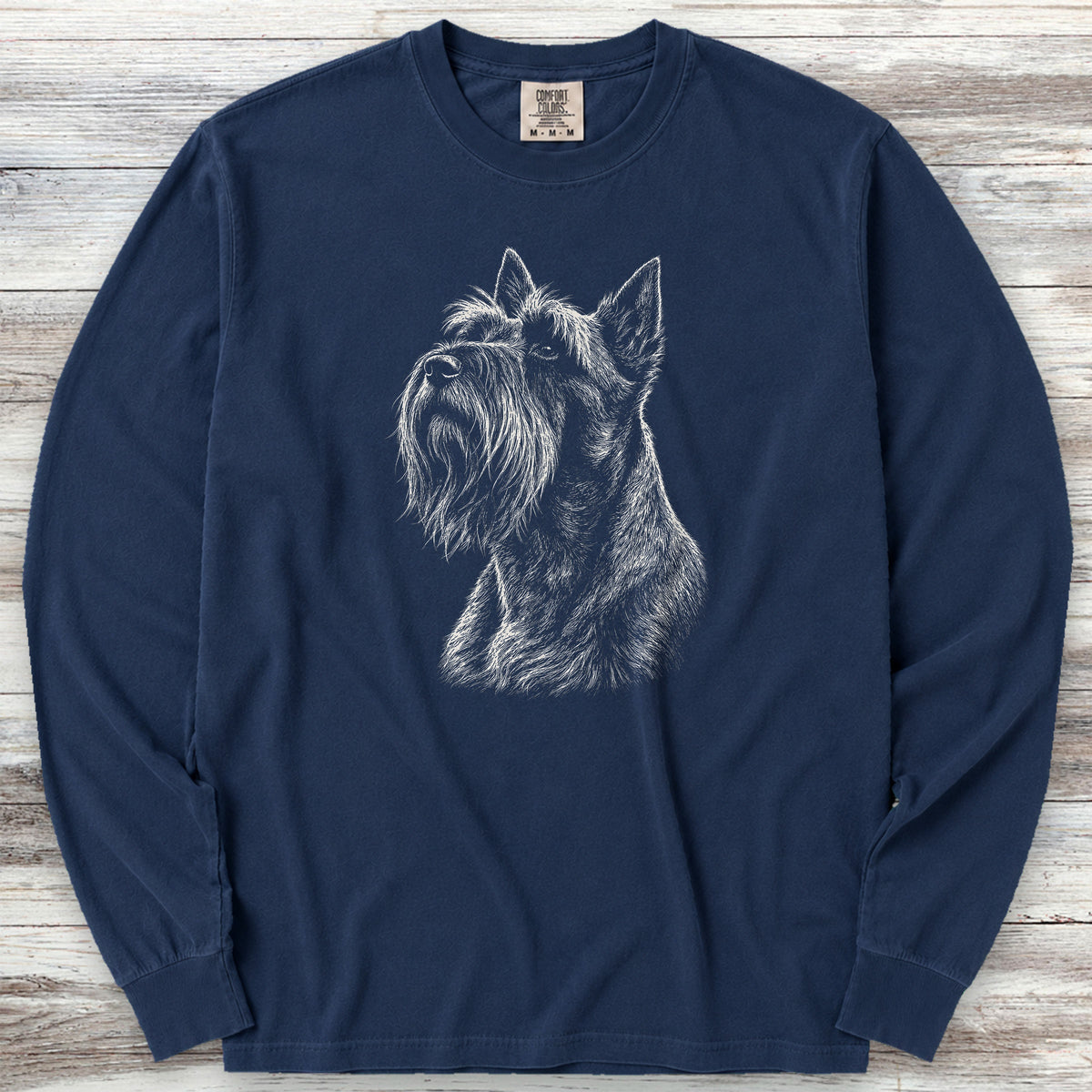 Scottish Terrier Loyalty Long Sleeve Tee - True Navy