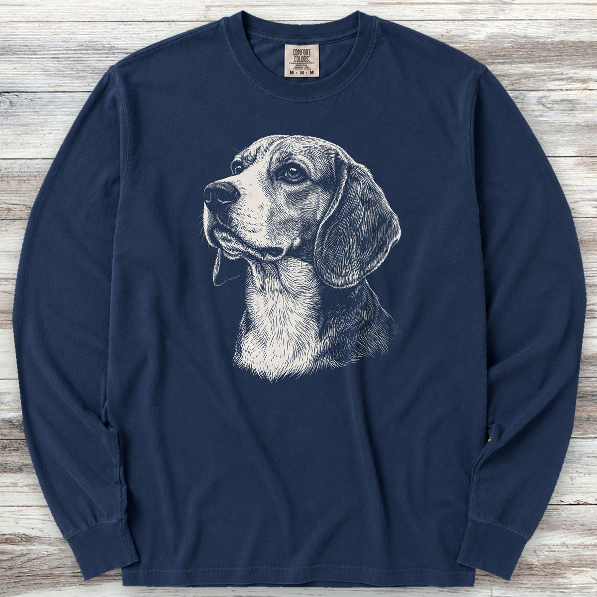 Beagle Loyalty Long Sleeve Tee - True Navy