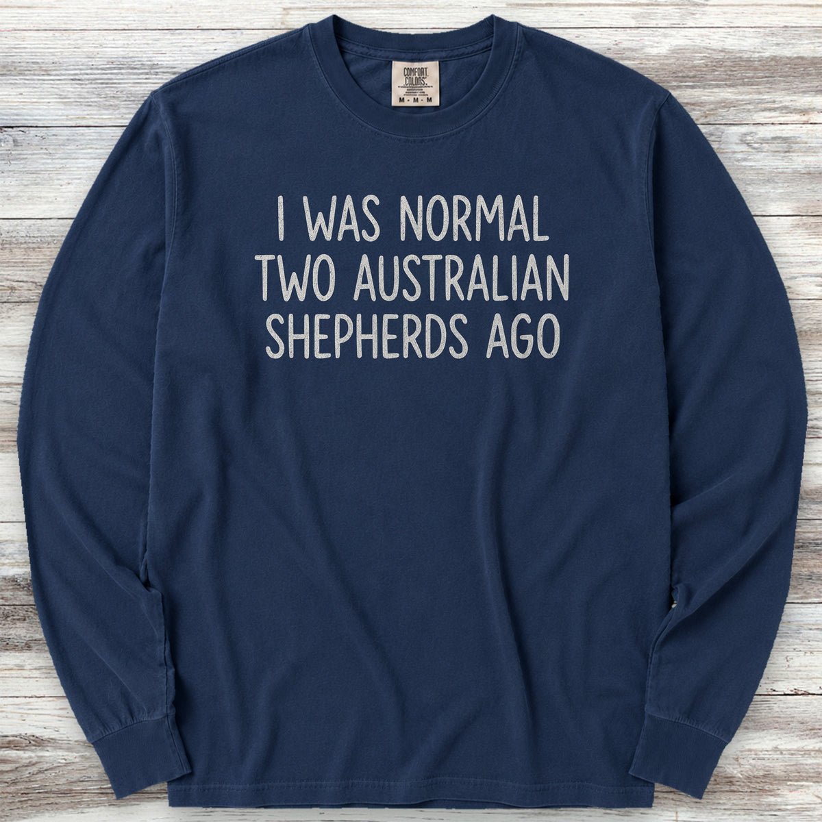 Australian Shepherd Normal Long Sleeve Tee - True Navy