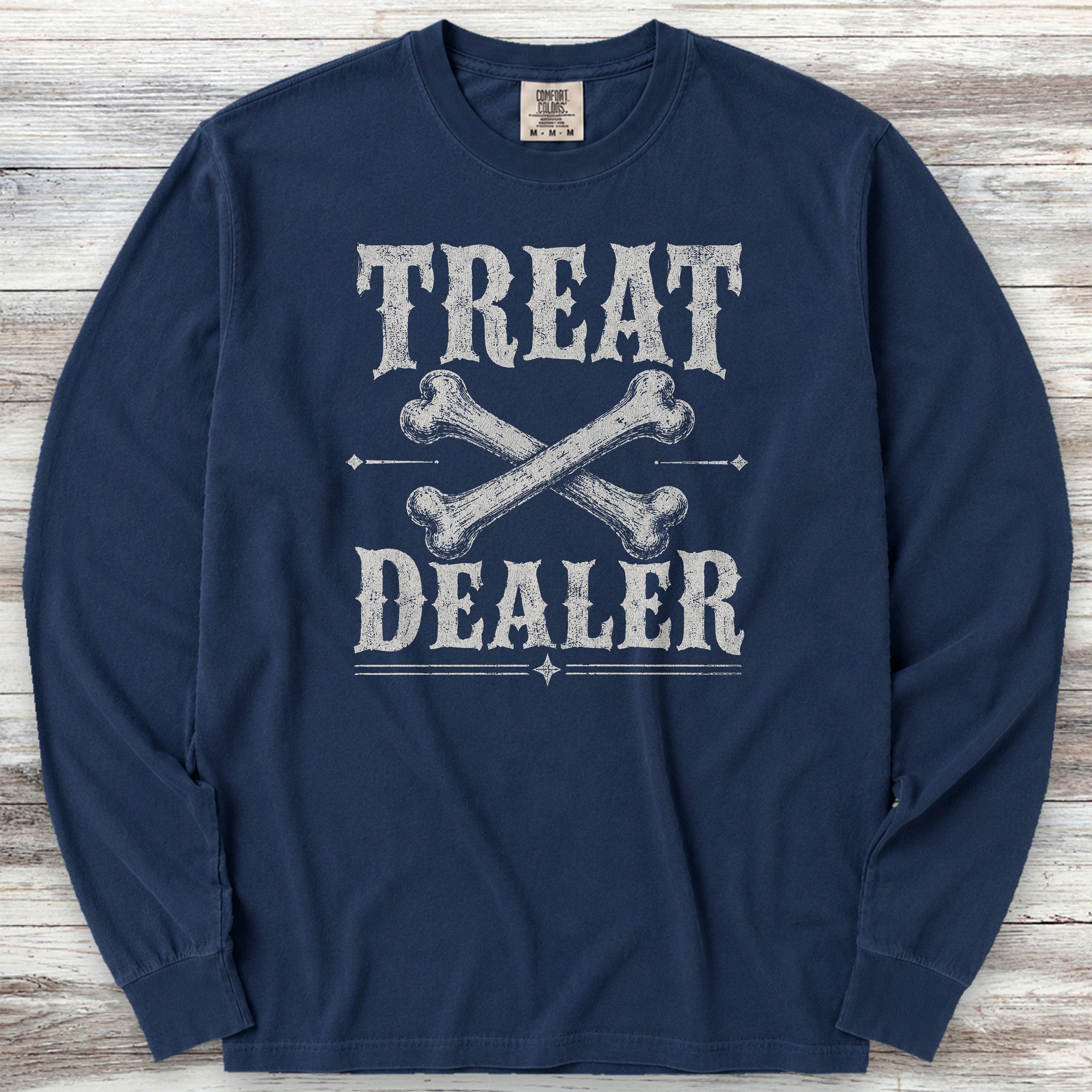 Western Treat Dealer Long Sleeve Tee - True Navy