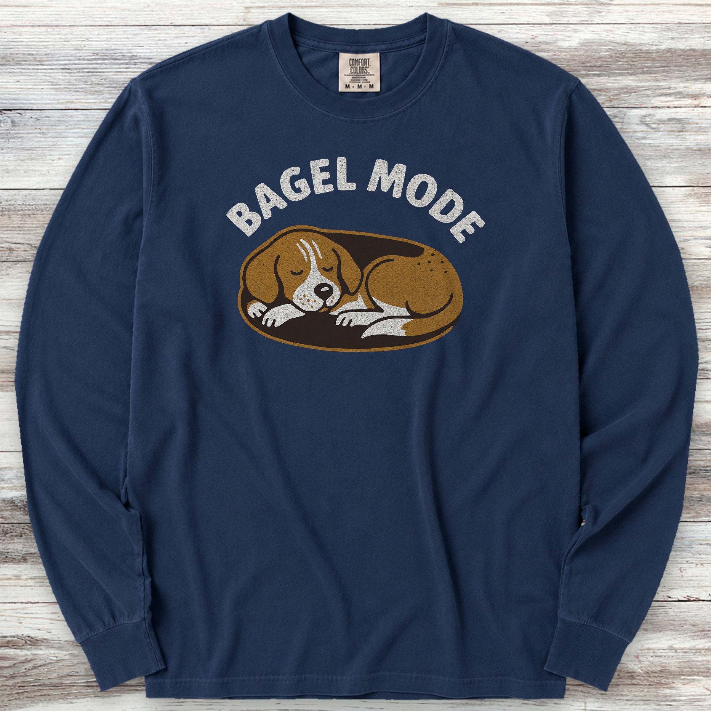 Sleeping Beagle Long Sleeve Tee - True Navy