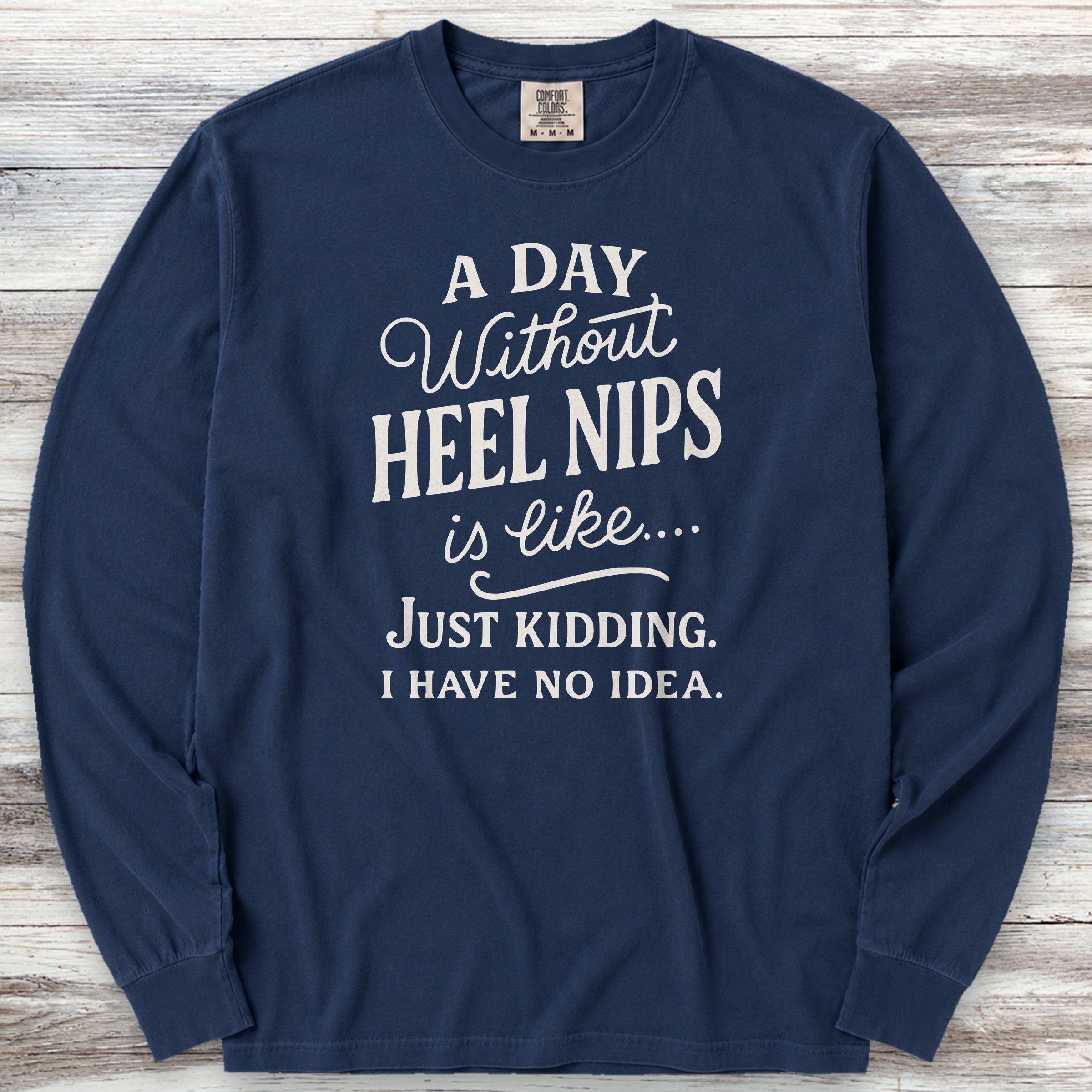 Australian Cattle Dog Days Long Sleeve Tee - True Navy