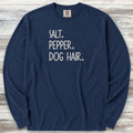 Salt Pepper Dog Hair Long Sleeve Tee - True Navy