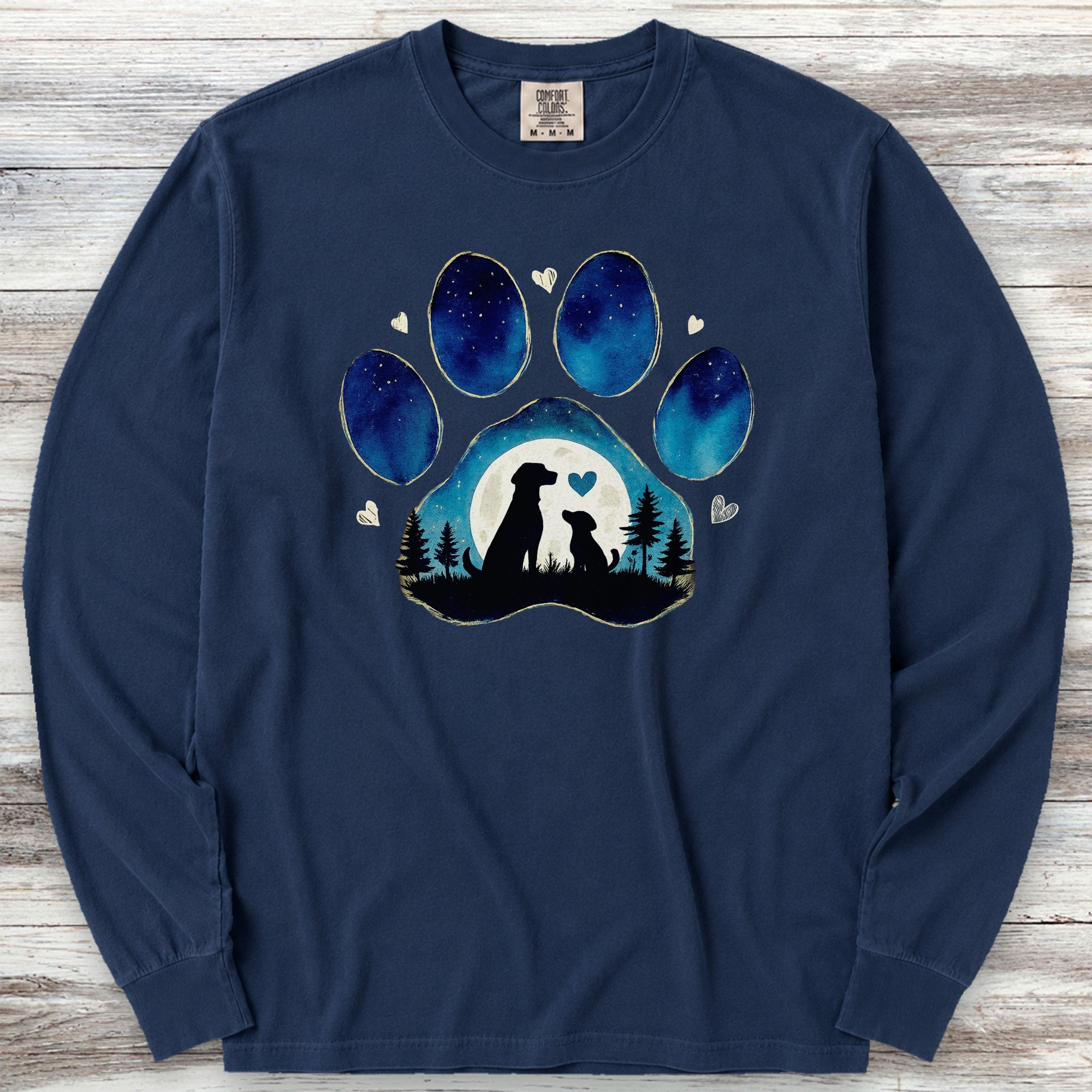 Love You to the Moon Long Sleeve Tee - True Navy