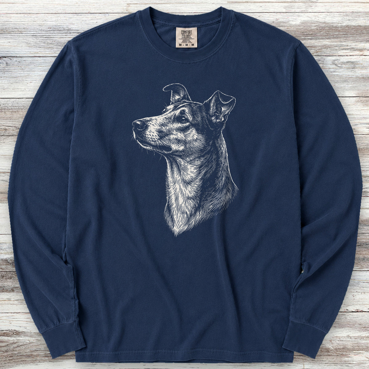 Smooth Collie Loyalty Long Sleeve Tee - True Navy