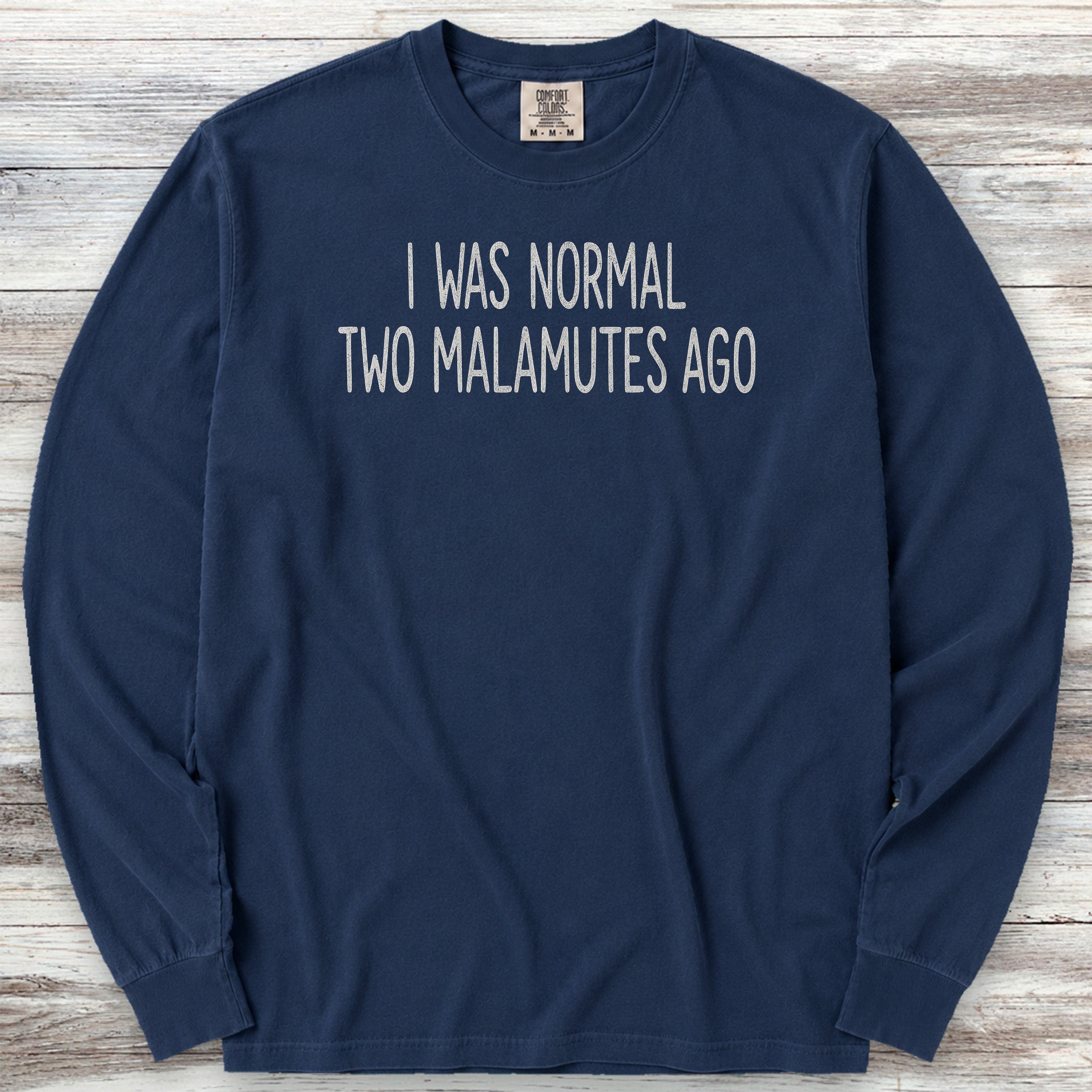 Malamute Normal Long Sleeve Tee - True Navy