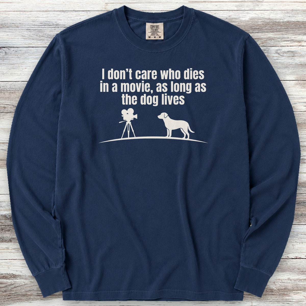 I Don't Care Who Dies Long Sleeve Tee - True Navy