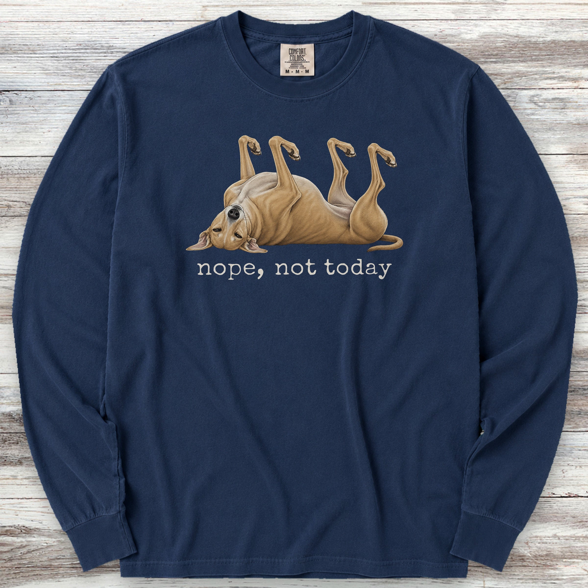 Greyhound Nope Long Sleeve Tee - True Navy