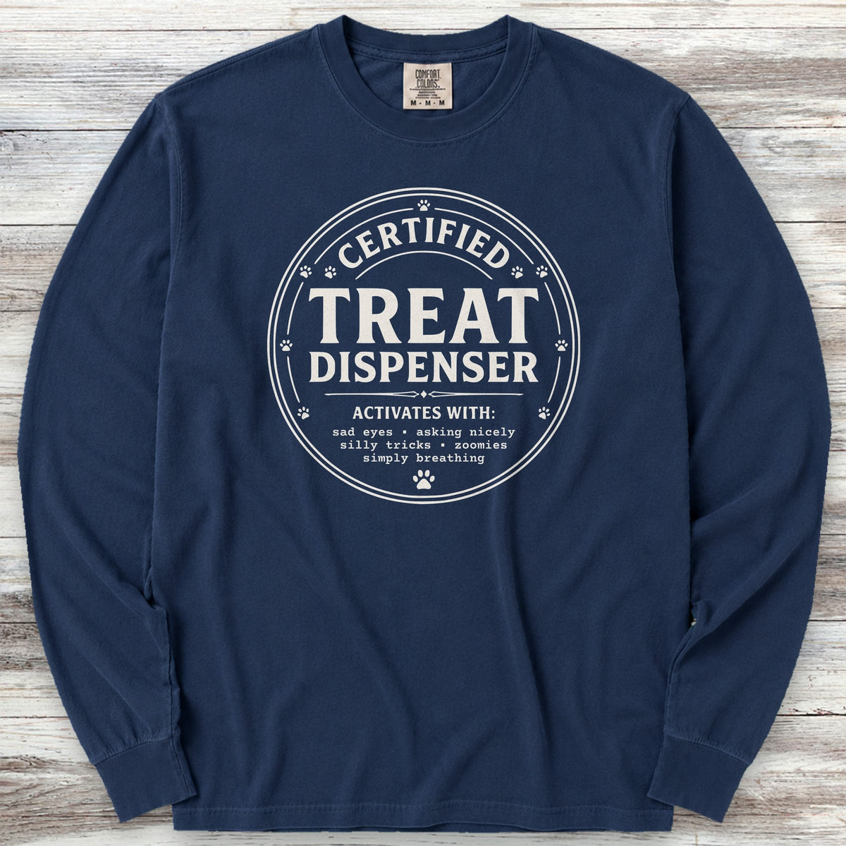 Certified Treat Dispenser Long Sleeve Tee - True Navy