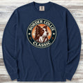 Border Collie Red Classic Long Sleeve Tee - True Navy