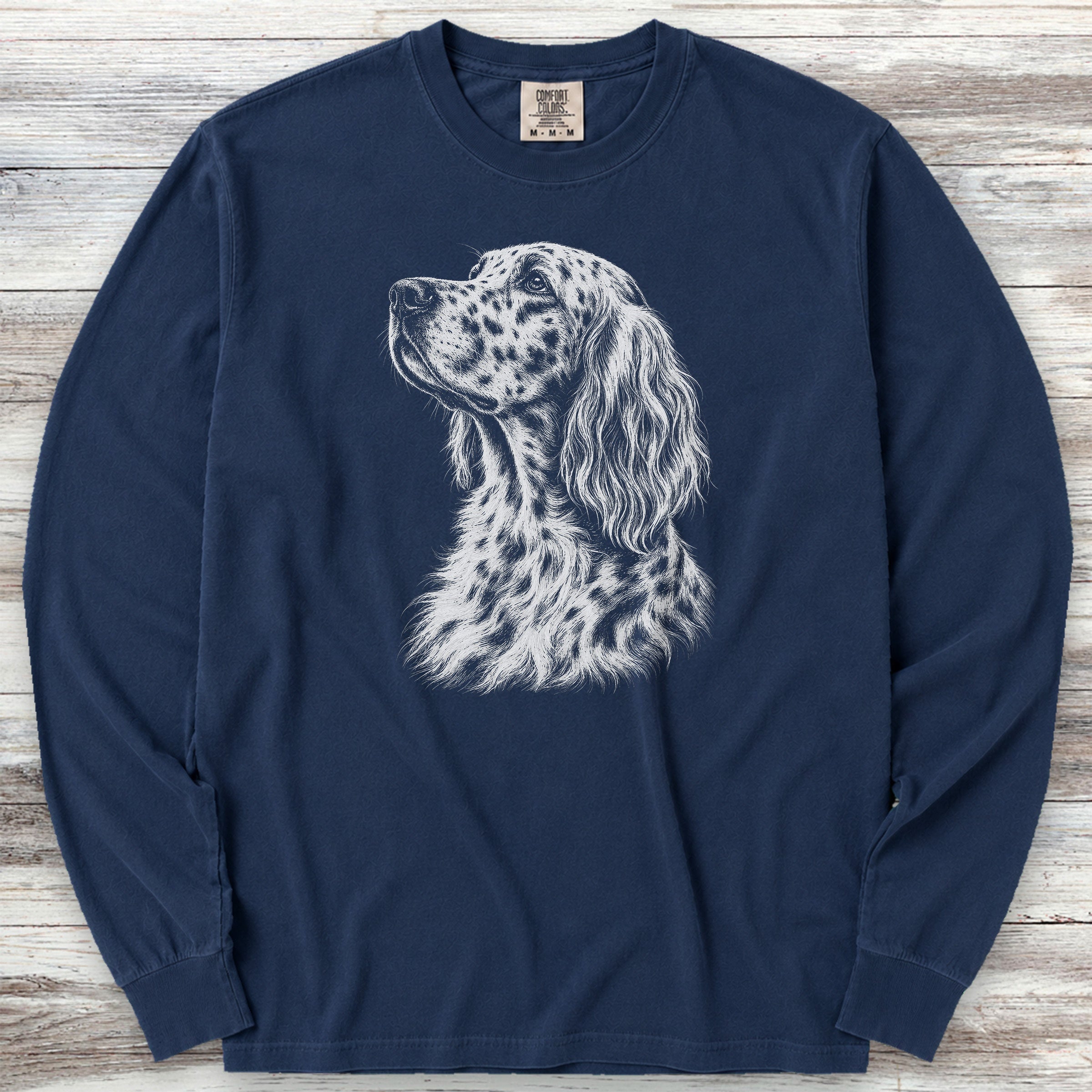 English Setter Loyalty Long Sleeve Tee - True Navy