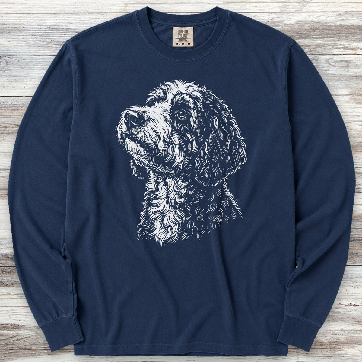 Bernedoodle Loyalty Long Sleeve Tee - True Navy