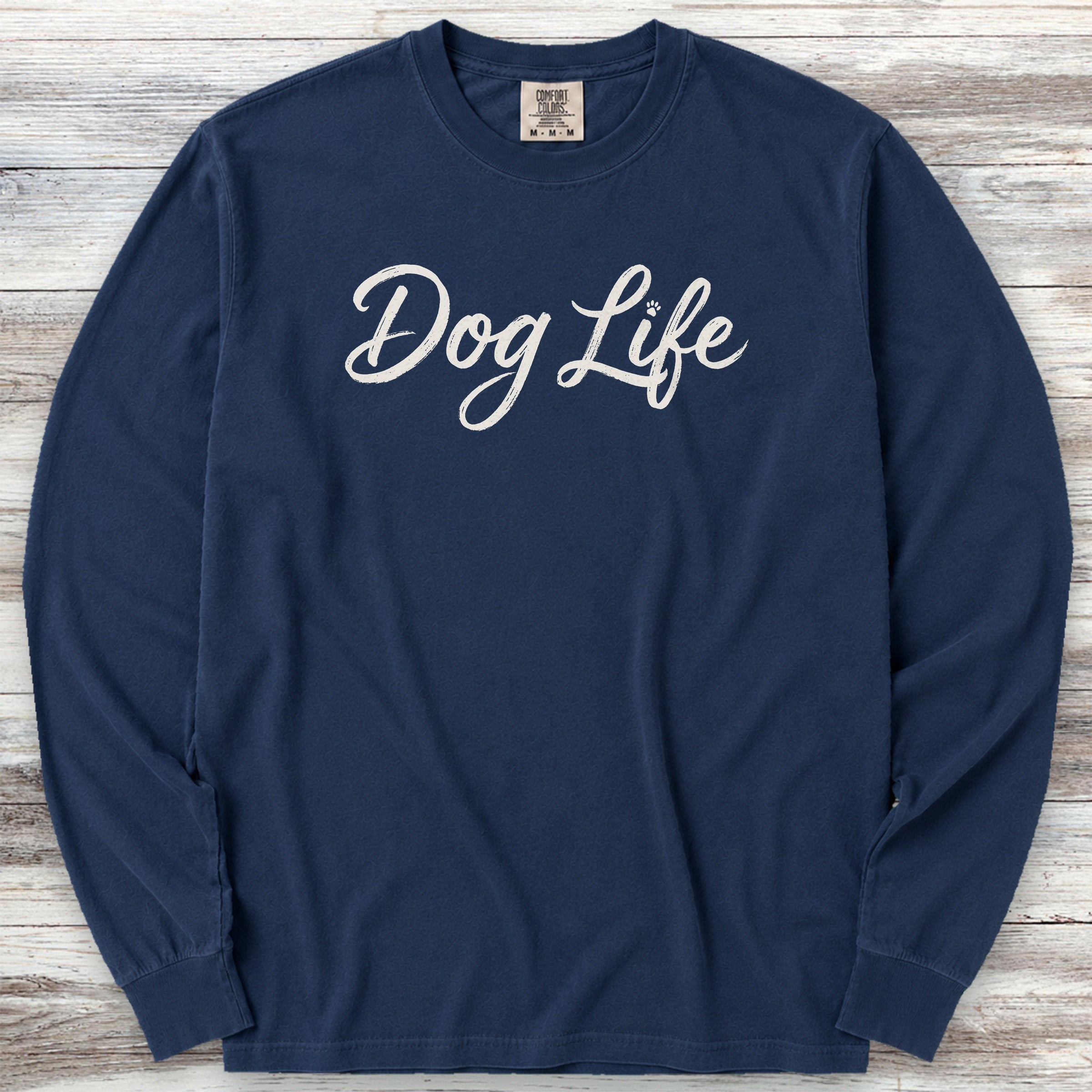 Dog Life Long Sleeve Tee - True Navy