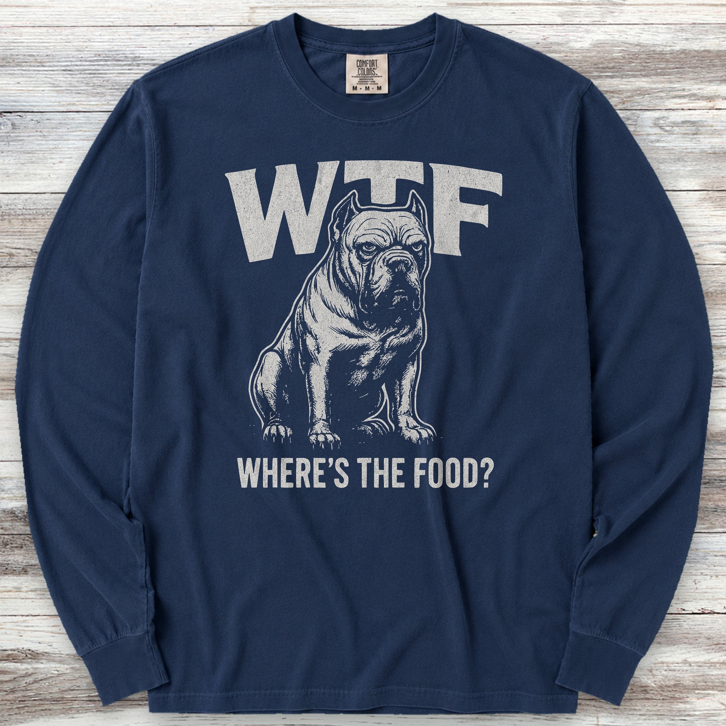 Cane Corso WTF Long Sleeve Tee - True Navy
