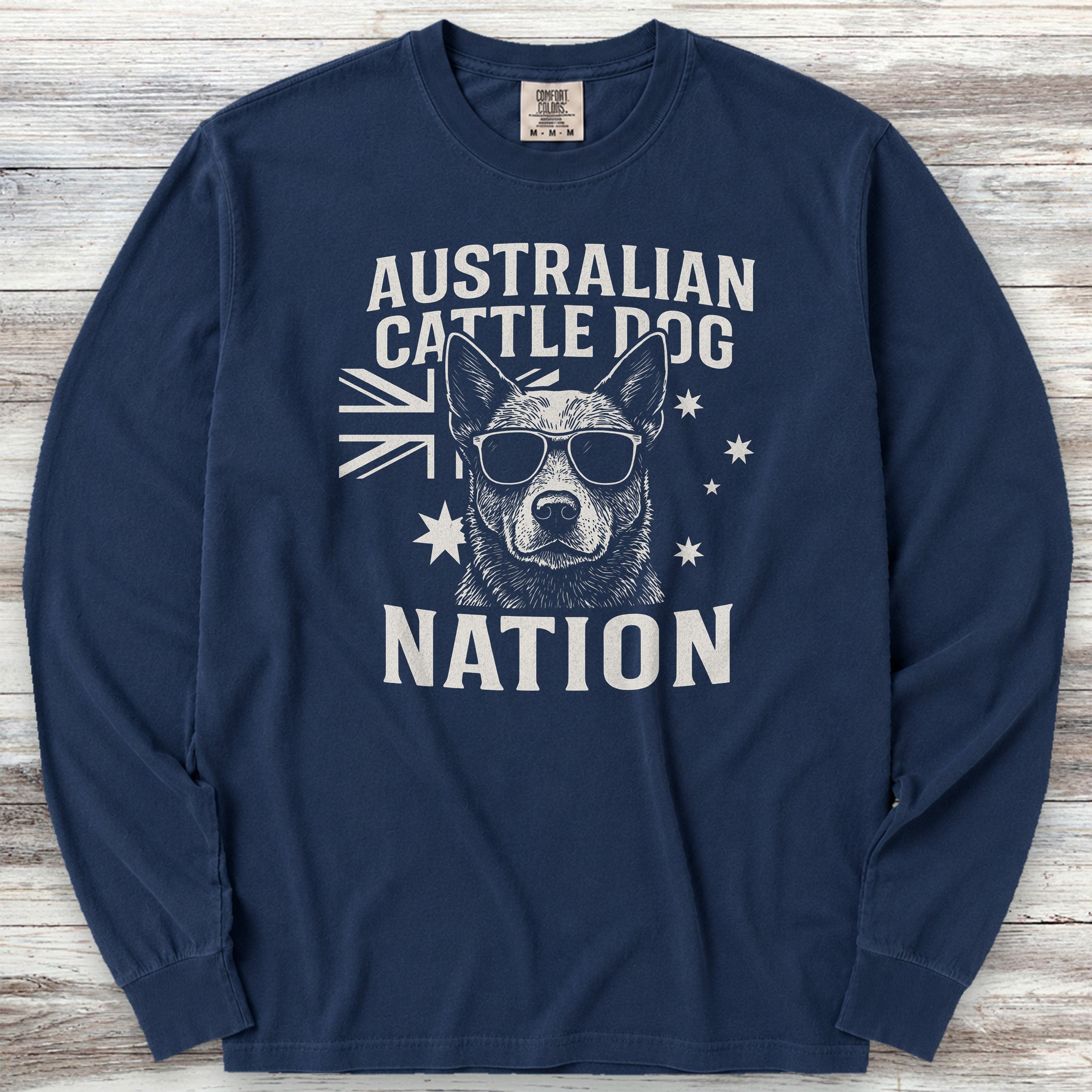 Australian Cattle Dog Australia Long Sleeve Tee - True Navy
