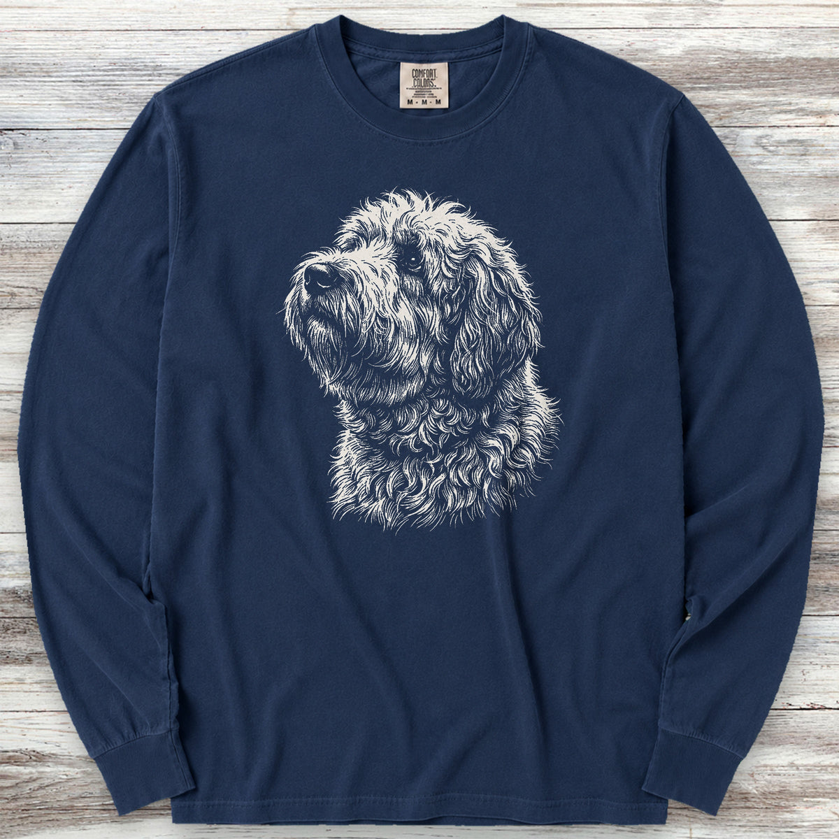 Old English Sheepdog Loyalty Long Sleeve Tee - True Navy
