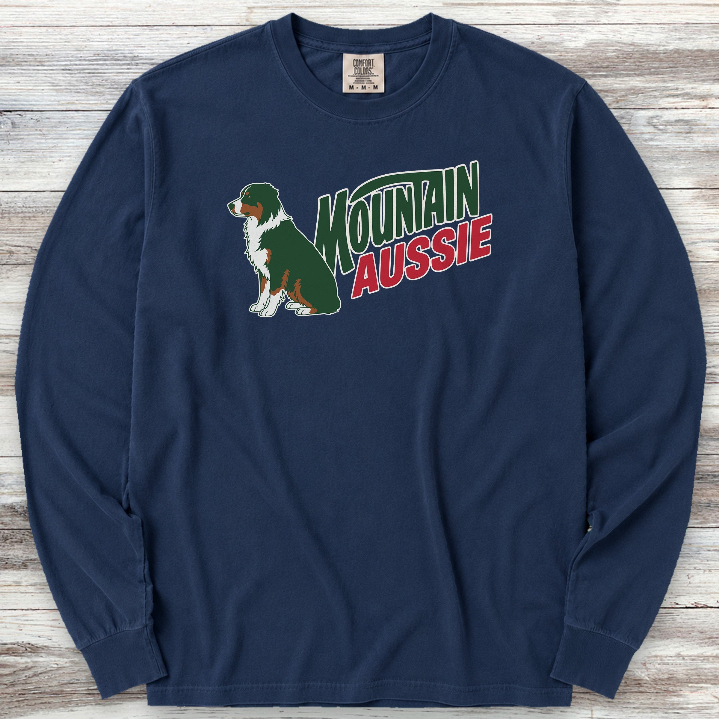 Australian Mountain Dog Long Sleeve Tee - True Navy