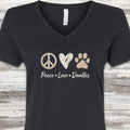 Doodle Peace V-Neck Tee