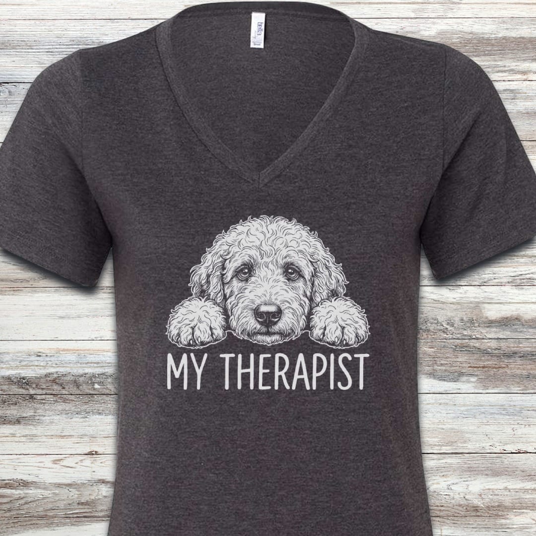 Doodle Therapist V-Neck Tee