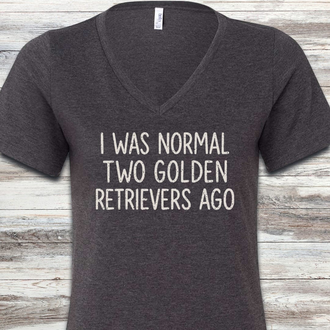 Golden Retriever Normal V-Neck Tee
