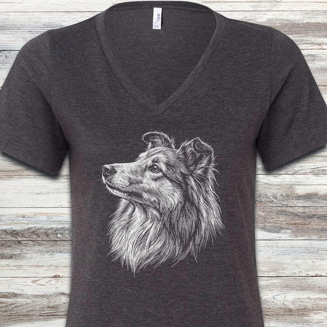 Shetland Sheepdog Loyalty V-Neck Tee