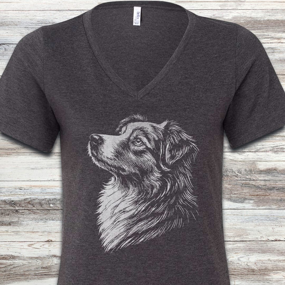 Australian Shepherd Loyalty V-Neck Tee